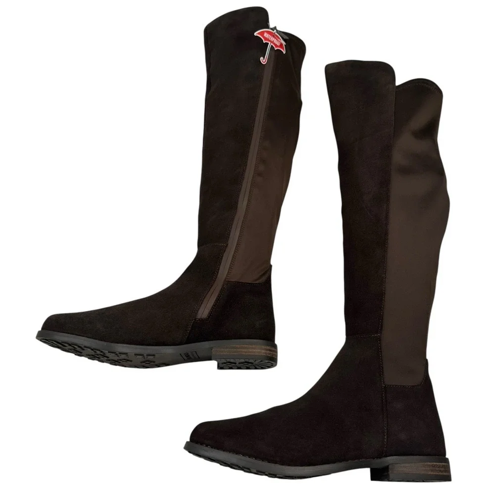 Blondo Layne Brown Suede Waterproof Over The Knee Boots Womens Size 7M New $220